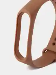 Коричневый силиконовый ремешок Xiaomi Mi Band 3/4 (Фитнес-браслет)