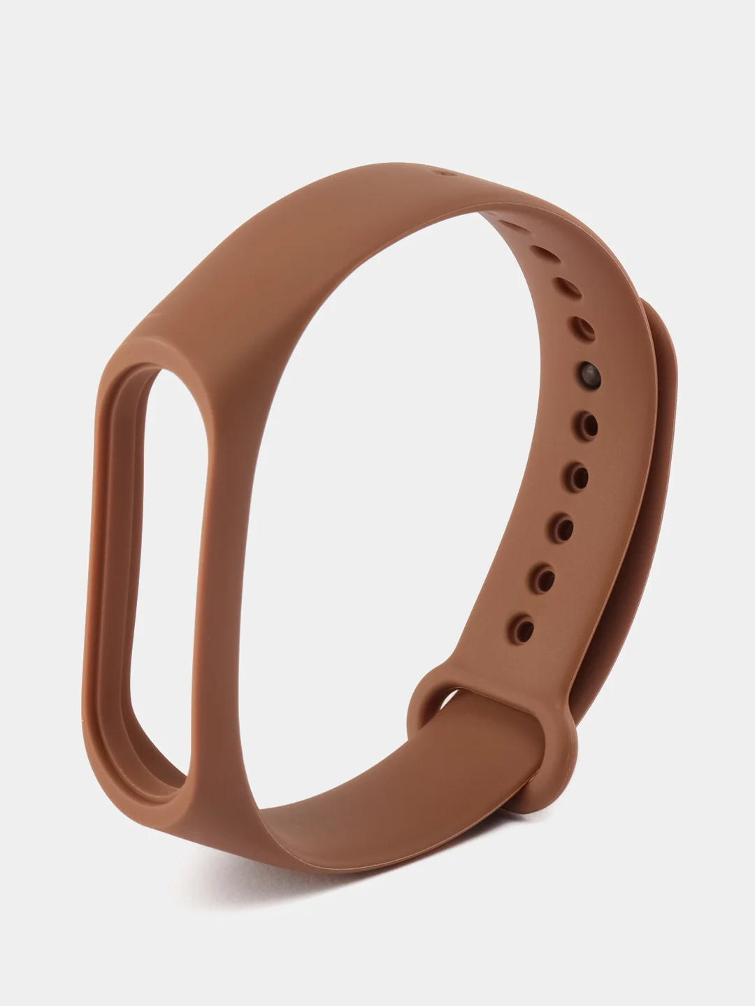 Коричневый силиконовый ремешок Xiaomi Mi Band 3/4 (Фитнес-браслет)