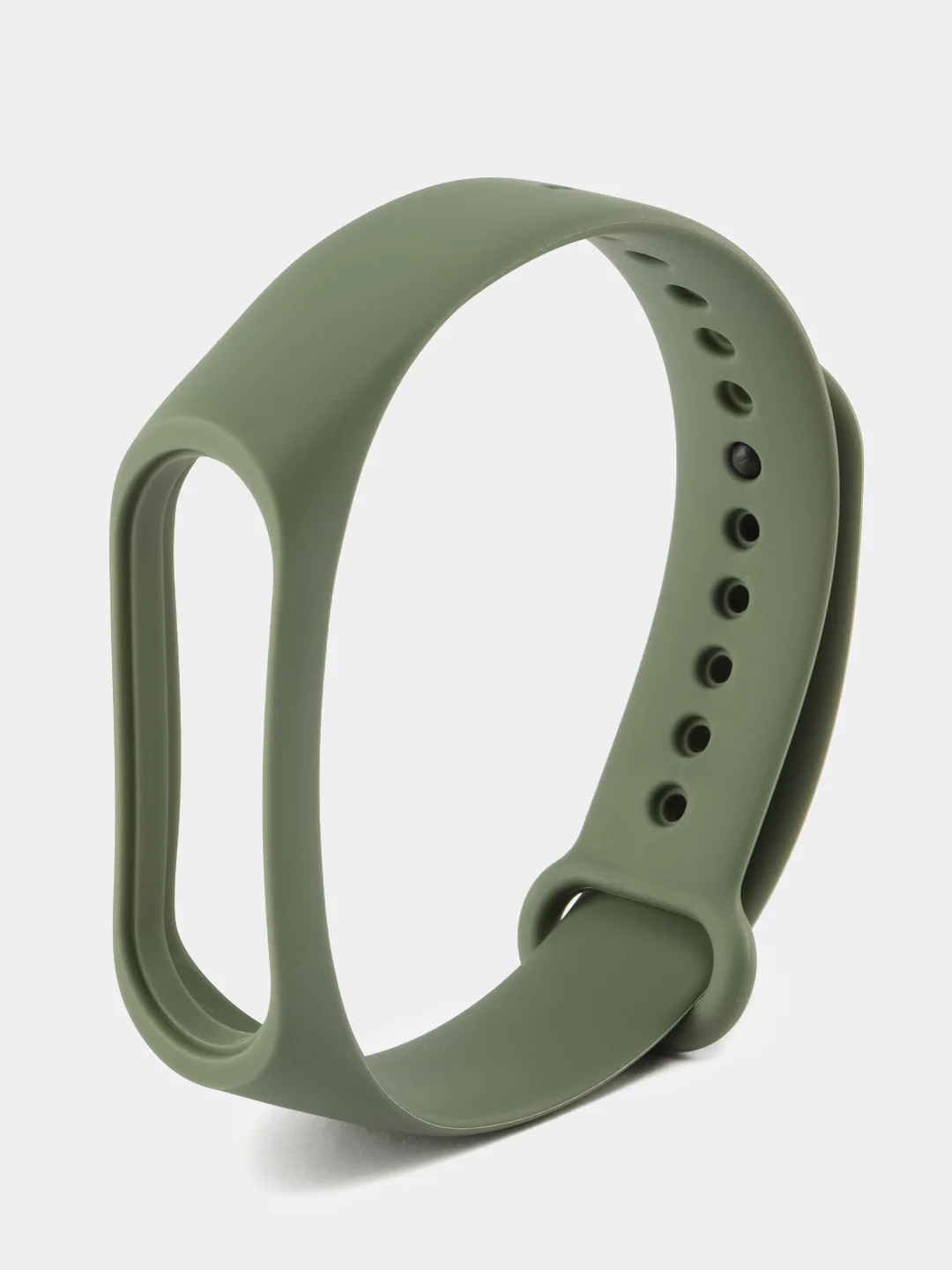 Зелёный хаки силиконовый ремешок Xiaomi Mi Band 3/4 (Фитнес-браслет)