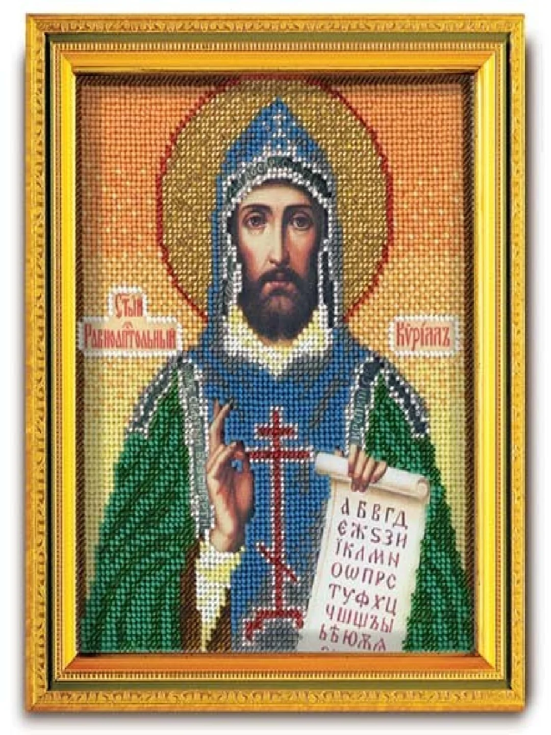 Набор для изготовления иконы из ювелирного бисера размер 12*14,5 см