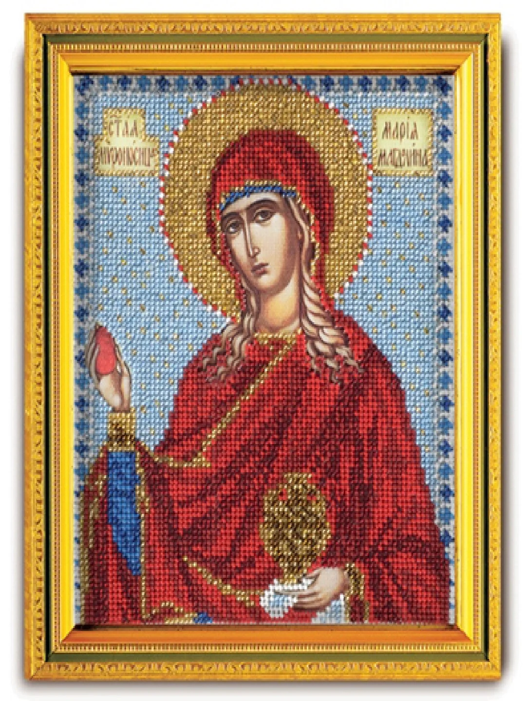 Набор для изготовления иконы из ювелирного бисера размер 12*14,5 см
