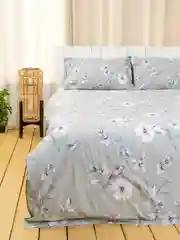 Серый меланж комплект постельного белья ILMA с простыней, на резинке, 1.5 сп / 2 сп / семейный