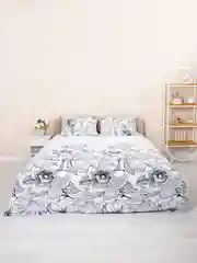 Черный комплект постельного белья ILMA с простыней, на резинке, 1.5 сп / 2 сп / семейный