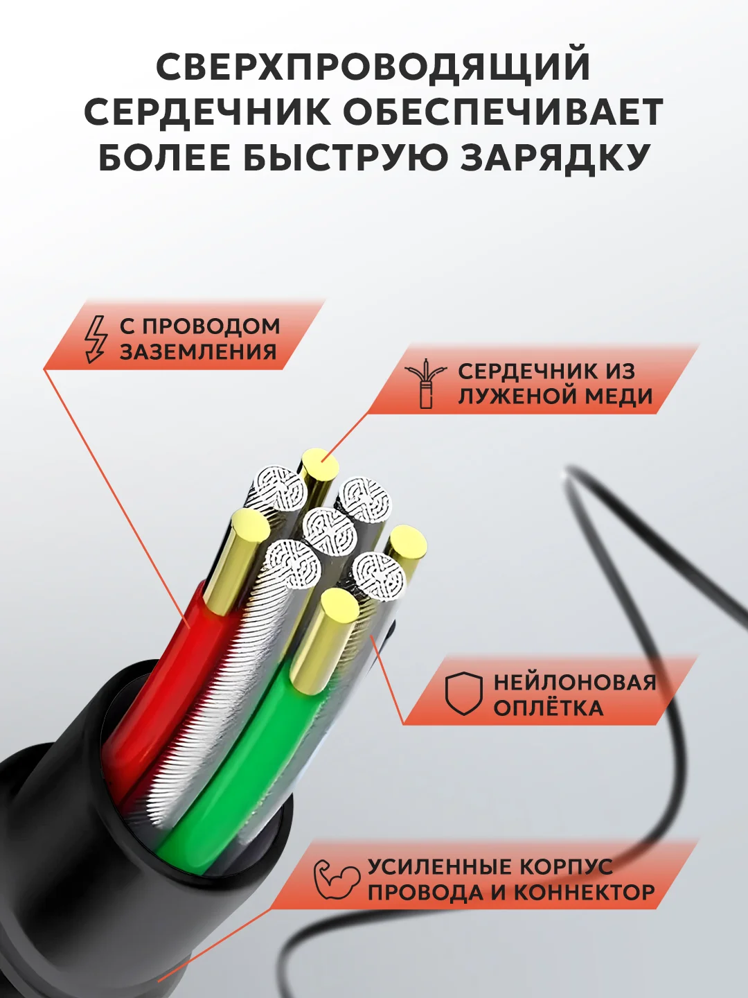 Черный зарядный кабель Type-C USB для Android, 6A, зарядное устройство тайпси с быстрой зарядкой