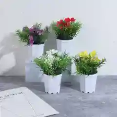 Искусственные цветы в горшке, 17 см, цветочная композиция в горшке