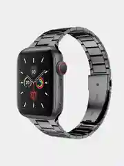 Черный металлический ремешок для Apple Watch 38, 40, 41, 42, 44, 45, 49 мм стальной браслет