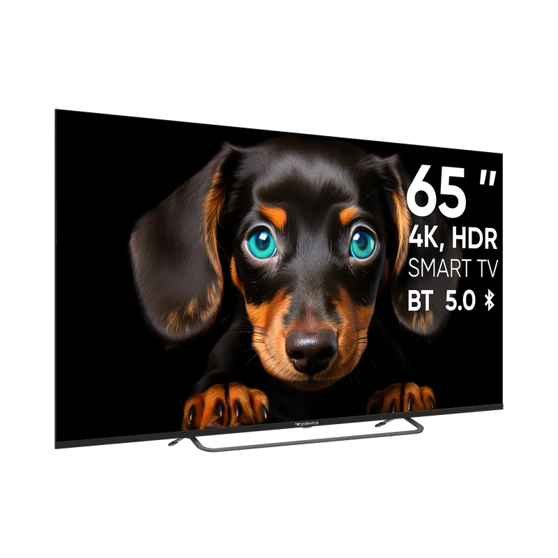 Черный телевизор LED 65" Topdevice Ultra Neo 65CS06U UHD 4K/Smart TV/Wi-Fi/Bluetooth