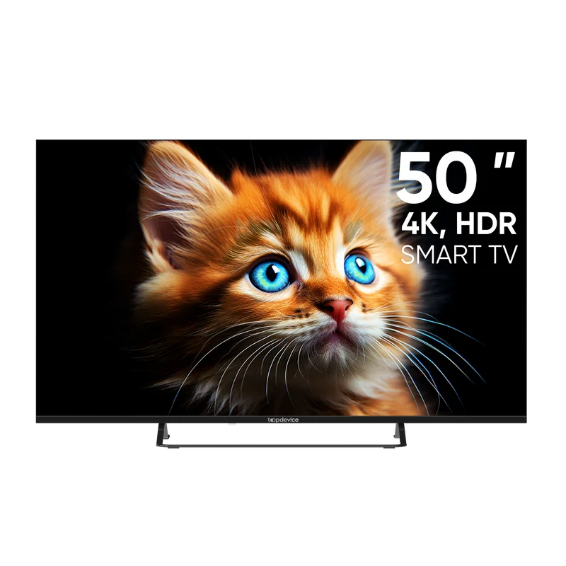 Черный телевизор LED 50" Topdevice Ultra 50CS05U UHD 4K/Smart TV/Wi-Fi