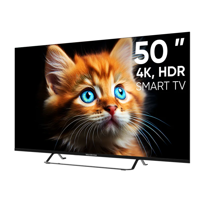 Черный телевизор LED 50" Topdevice Ultra 50CS05U UHD 4K/Smart TV/Wi-Fi