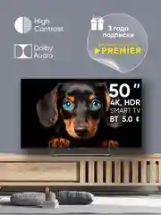 Черный телевизор LED 50" Topdevice Ultra Neo 50CS06U UHD 4K/Smart TV/Wi-Fi/Bluetooth
