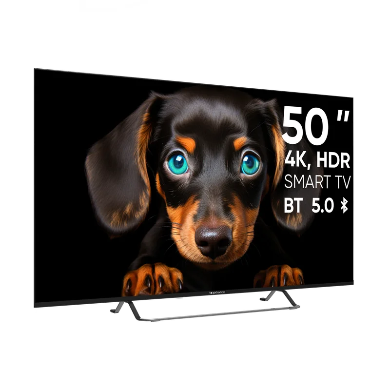 Черный телевизор LED 50" Topdevice Ultra Neo 50CS06U UHD 4K/Smart TV/Wi-Fi/Bluetooth