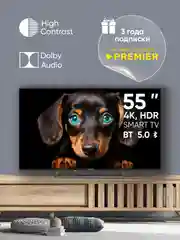 Черный телевизор LED 55" Topdevice Ultra Neo 55CS06U UHD 4K/Smart TV/Wi-Fi/Bluetooth