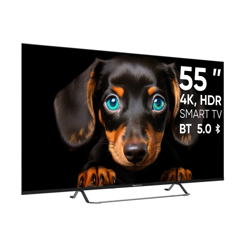 Черный телевизор LED 55" Topdevice Ultra Neo 55CS06U UHD 4K/Smart TV/Wi-Fi/Bluetooth