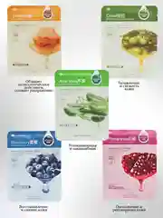 Зеленый маска для лица тканевая 1, 5, 10 шт