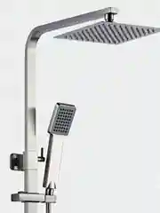 Серебряный душевая стойка со смесителем и тропическим душем Ledeme L72433