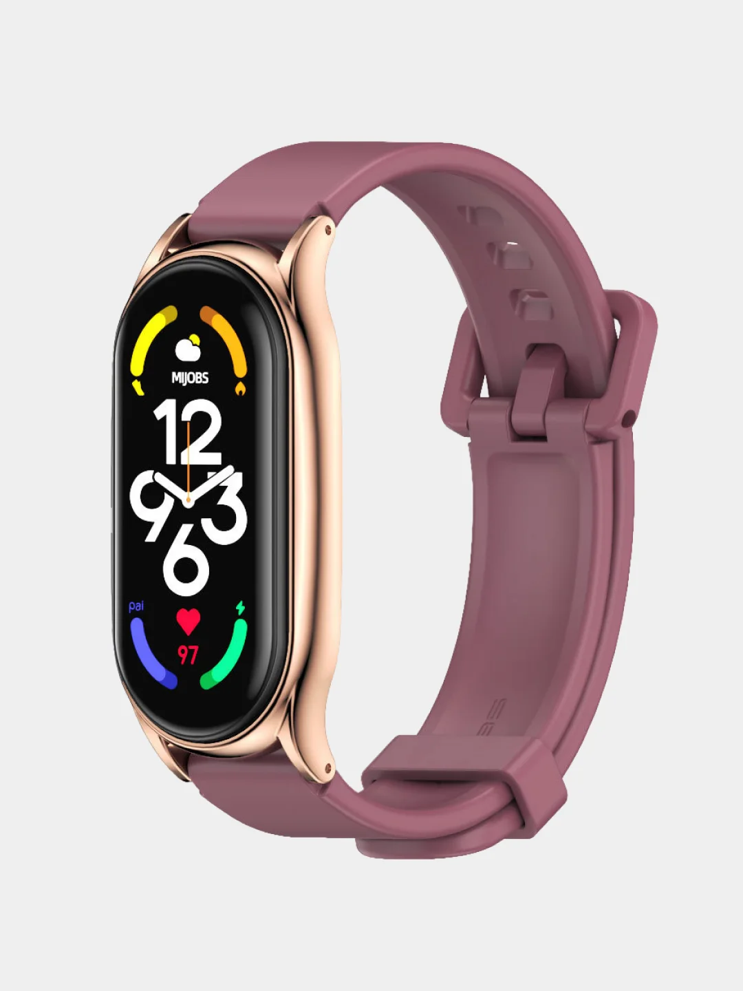 Багровый ремешок для Xiaomi mi band 3, 4, 5, 6, фирменный силиконовый, с металлической капсулой