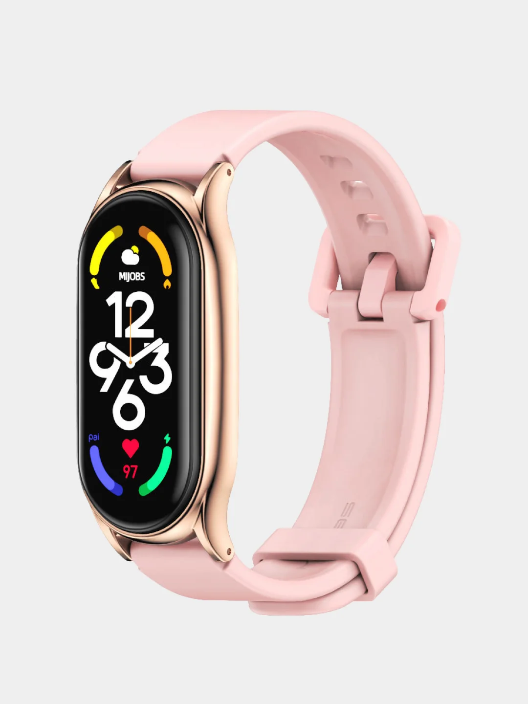 Розовый ремешок для Xiaomi mi band 3, 4, 5, 6, фирменный силиконовый, с металлической капсулой
