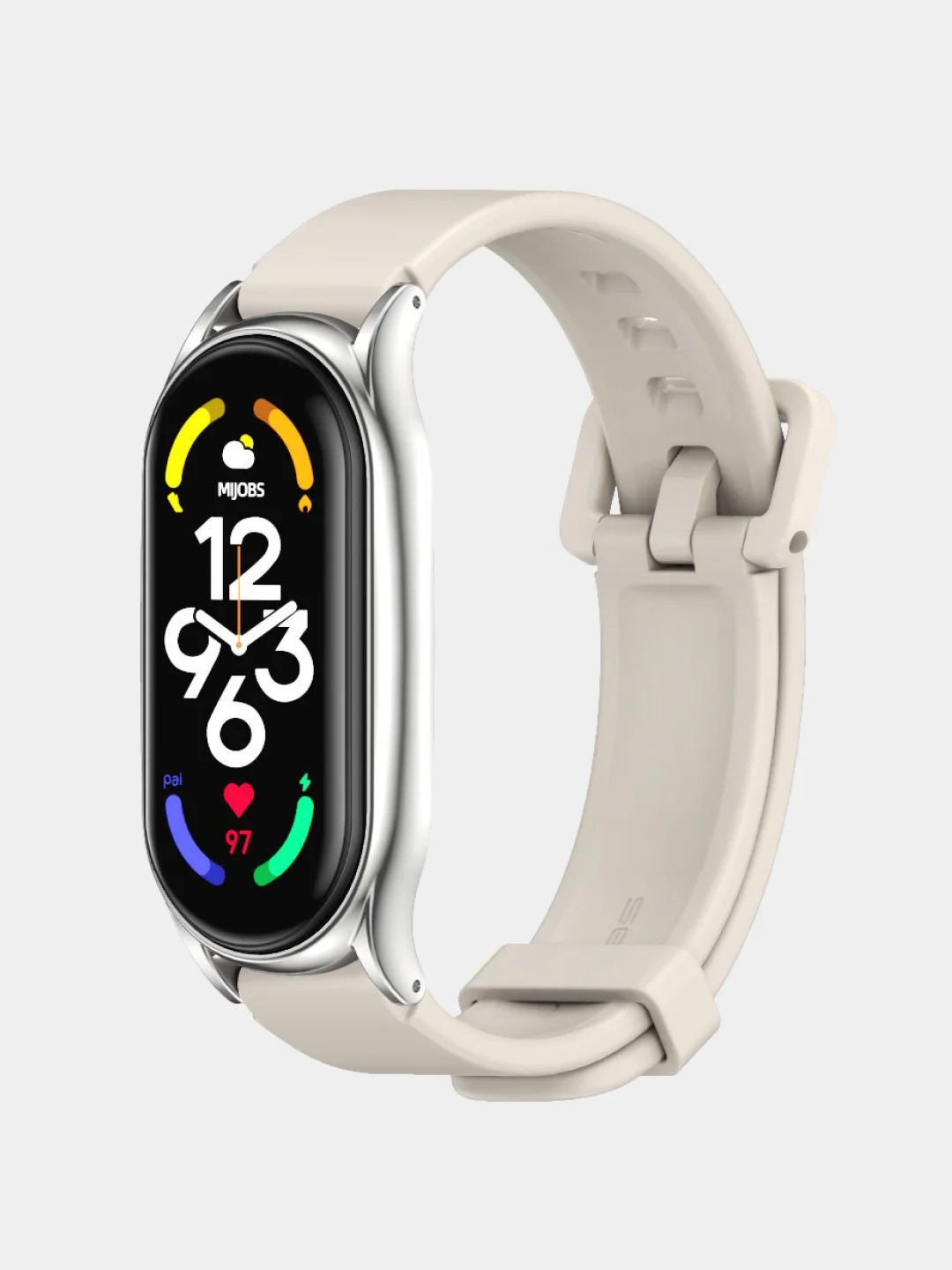 Серый ремешок для Xiaomi mi band 3, 4, 5, 6, фирменный силиконовый, с металлической капсулой