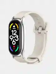 Серый ремешок для Xiaomi mi band 3, 4, 5, 6, фирменный силиконовый, с металлической капсулой