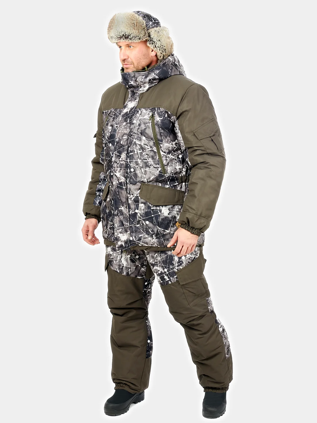 Зелёный хаки зимний костюм мужской Orion Active Горка, -45