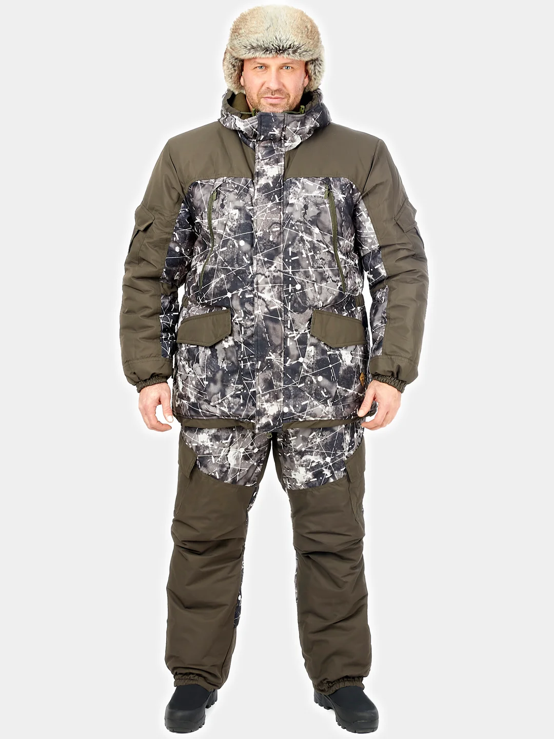 Зелёный хаки зимний костюм мужской Orion Active Горка, -45