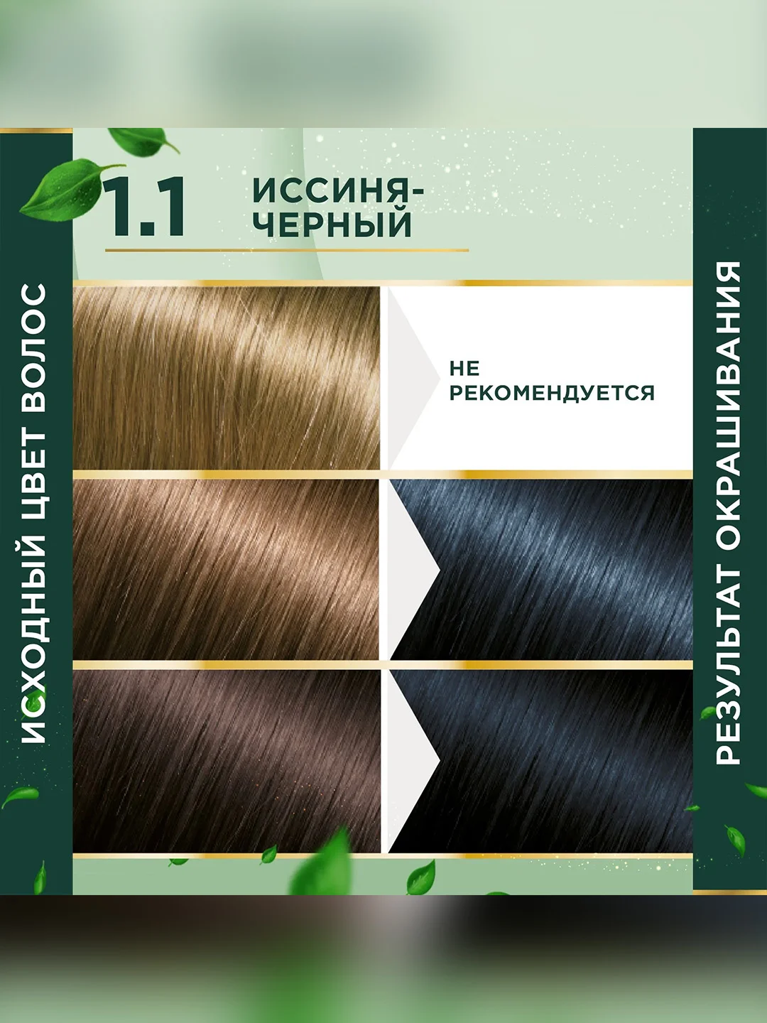 Cтойкая крем-краска для волос Fitocolor, тон 1.1 иссиня-черный, 115 мл