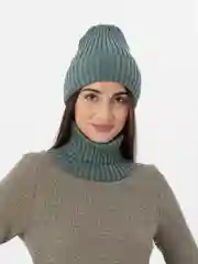Тёмно-зелёный шапка со снудом