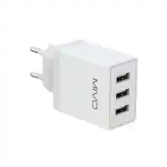 Зарядное сетевое устройство с быстрой зарядкой, 3 USB, 12W, 3.1А