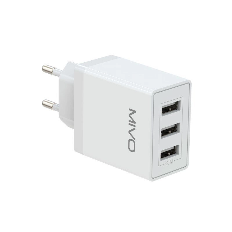 Зарядное сетевое устройство с быстрой зарядкой, 3 USB, 12W, 3.1А