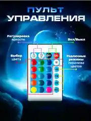 Черный светодиодная лента, с пультом, 16 цветов, 5 метров