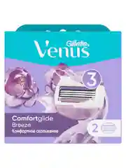 Сменные кассеты для бритвы Gillette Venus Breeze, cо встроенными полосками с гелем, 2 шт