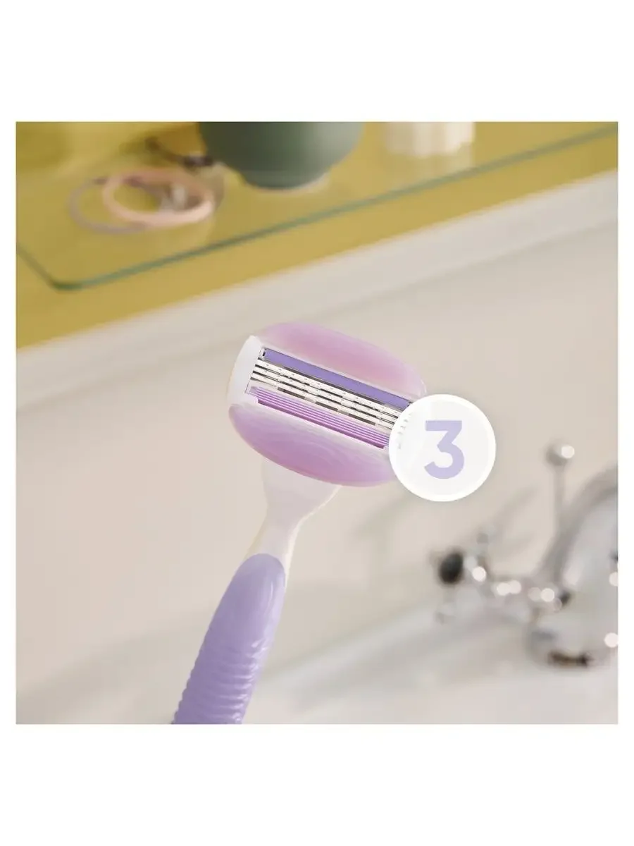 Сменные кассеты для бритвы Gillette Venus Breeze, cо встроенными полосками с гелем, 2 шт