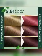 Cтойкая крем-краска для волос Fito color, тон 5.61, спелая вишня, 115 мл