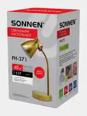 Лампа настольная Sonnen, 238236, светильник на рабочий стол, цоколь Е27, на подставке