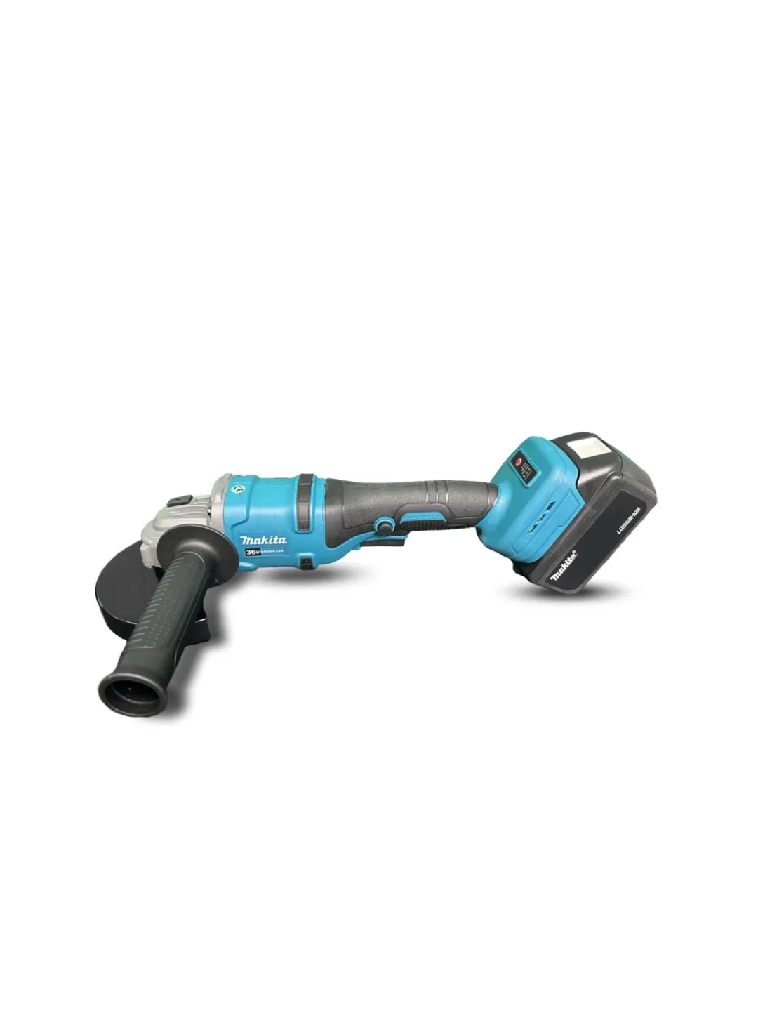 Черный болгарка УШМ аккумуляторная Makita 26V, бесщеточная, 125мм