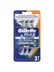 Gillette Одноразовые Мужские Бритвы Blue3 Comfort, с 3 лезвиями, 3 шт, плавающая головка