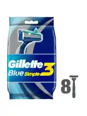 Одноразовые станки Gillette Blue Simple 3, 8 шт