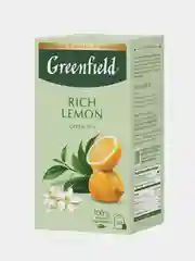 Чай Greenfield Rich Lemon, в пакетиках, зелёный, 20 пакетиков