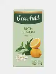 Чай Greenfield Rich Lemon, в пакетиках, зелёный, 20 пакетиков