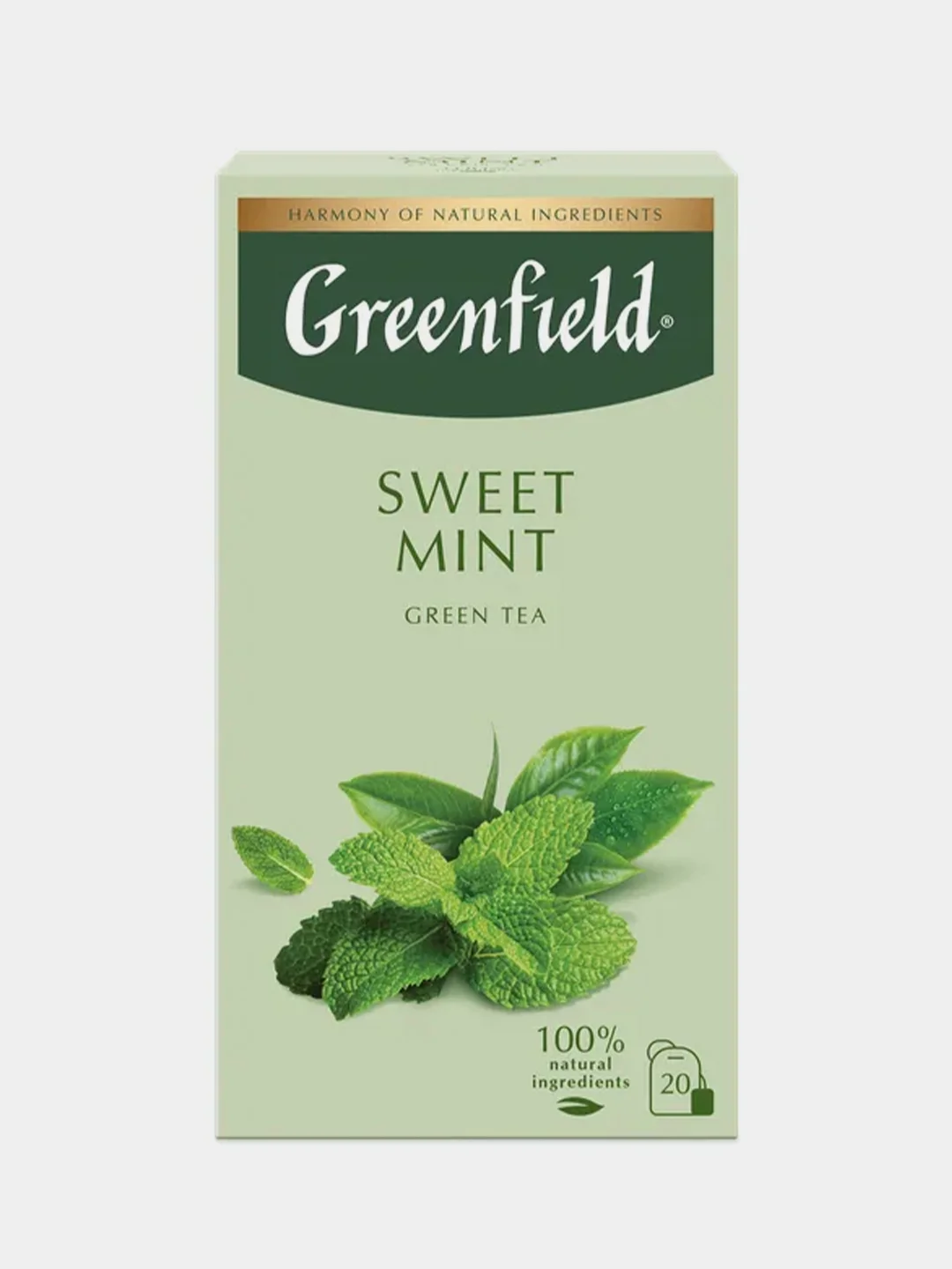 Чай Greenfield Sweet Mint, в пакетиках, зелёный, 20 пакетиков