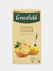 Чай зелёный Greenfield Lemon Ginger, 20 пакетиков