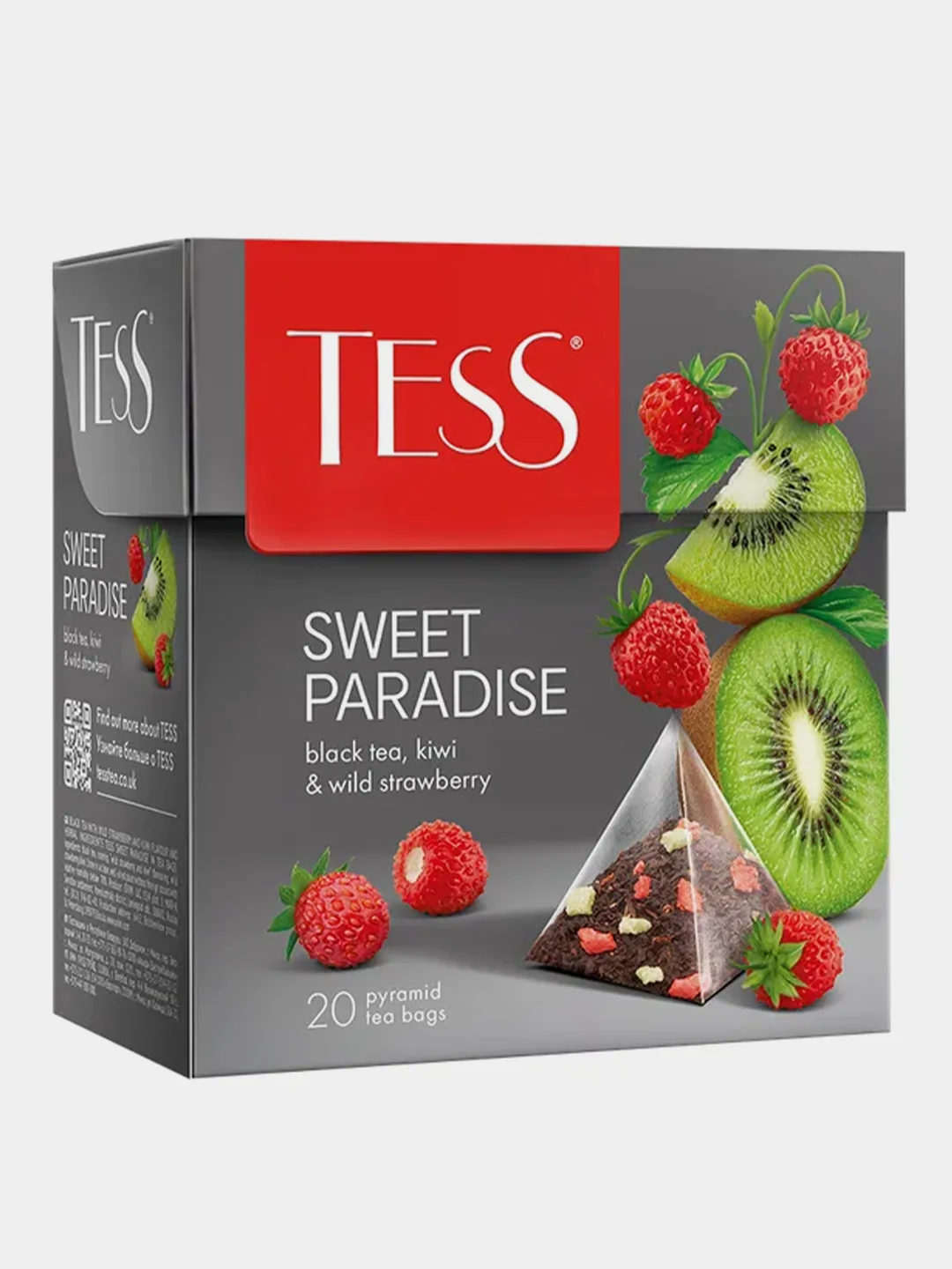 Чай Tess Sweet Paradise, в пирамидках, черный, 20 пакетиков по 1,8 г