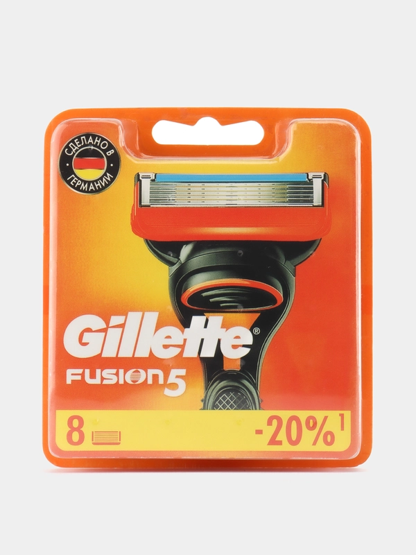 Сменные кассеты для бритвы Gillette Fusion, 8 шт