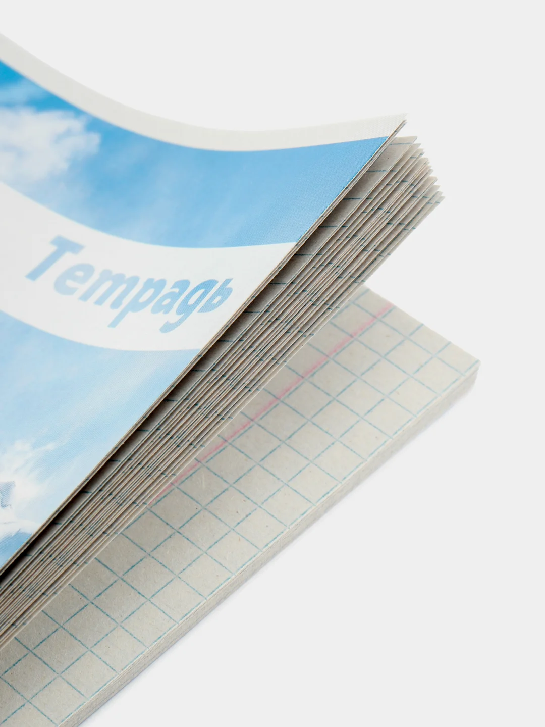 Светло-синий тетрадь 48 листов в клетку ,обложка мелованная бумага, белизна 75%