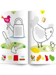 Раскраска с наклейками ND Play Наклей и раскрась. На ферме