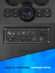 Колонка Bluetooth 838, 8", 3600mAh, беспр. микрофон, пульт, Bluetooth/USB/TF/AUX/FM