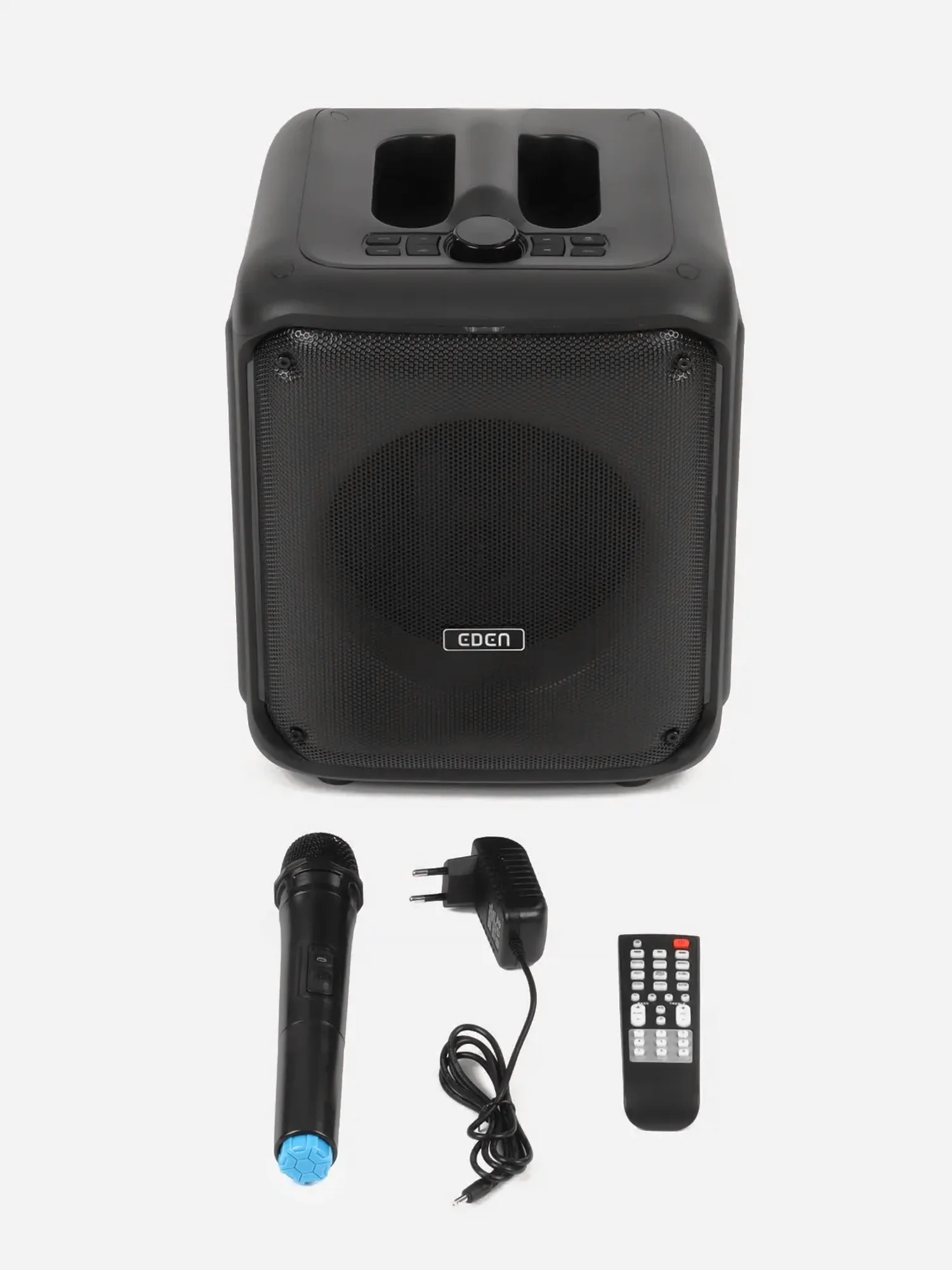 Колонка Bluetooth 838, 8", 3600mAh, беспр. микрофон, пульт, Bluetooth/USB/TF/AUX/FM