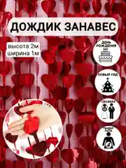 Ледяной фотозона "Занавес-дождик", разные цвета, 100 х 200 см
