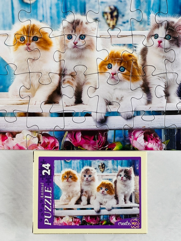 Пазл мозаика для малышей Очаровательные котята котенок кошка киска домашние питомцы друзья