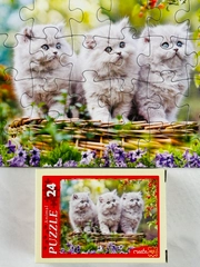 Пазл мозаика для малышей Очаровательные котята котенок кошка три котенка домашние питомцы